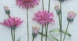 Как вышивать лентами сухоцветник?