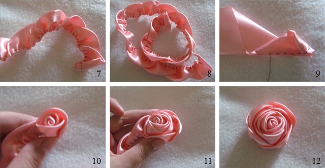 Как сделать розу из ленты своими руками
