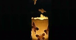bedside lamp with a candle