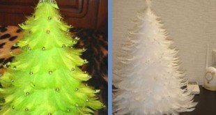 Christmas tree of feathers